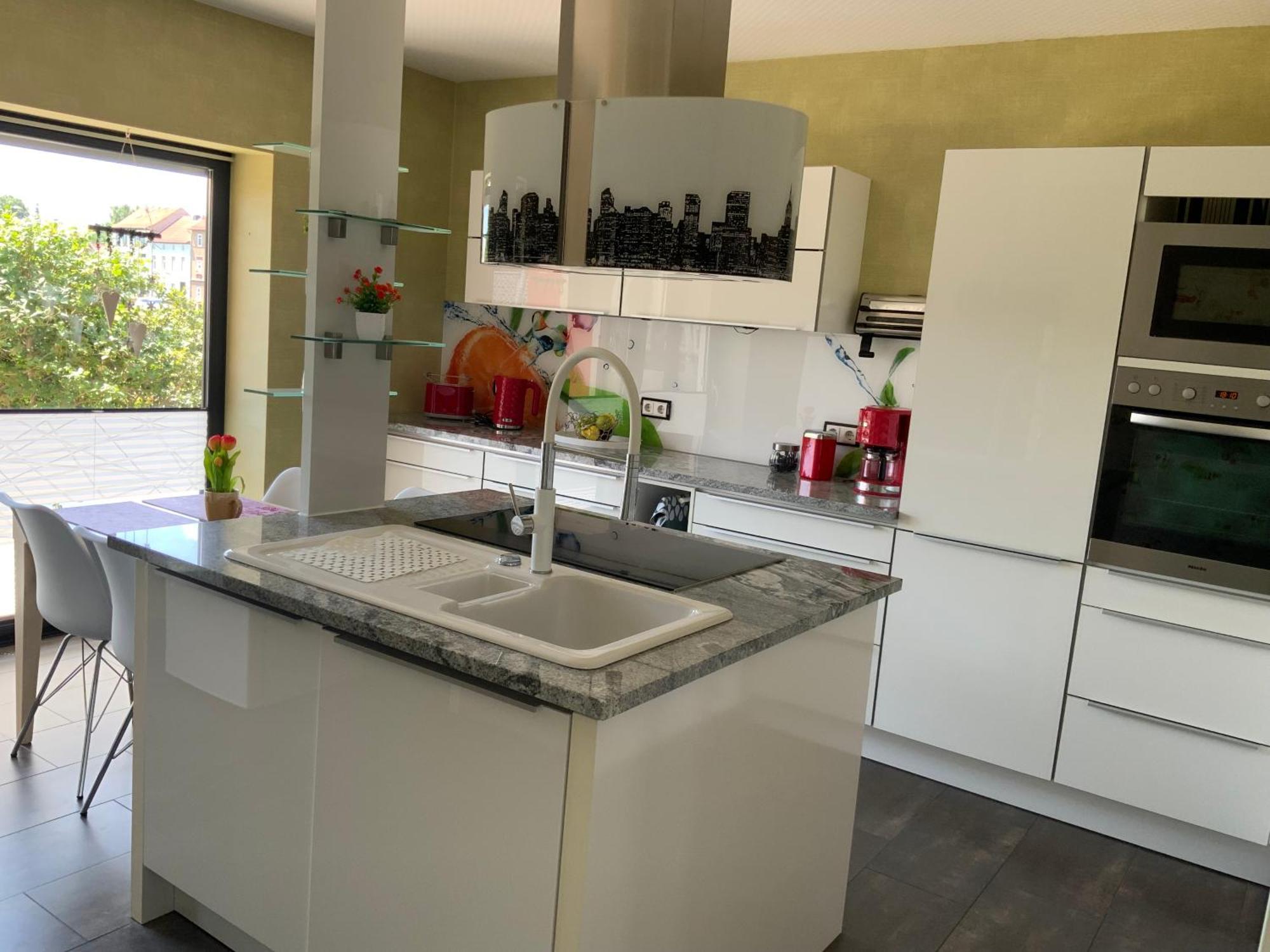 Ferienhaus Luebke, Gartenblick Muhlhausen Bagian luar foto